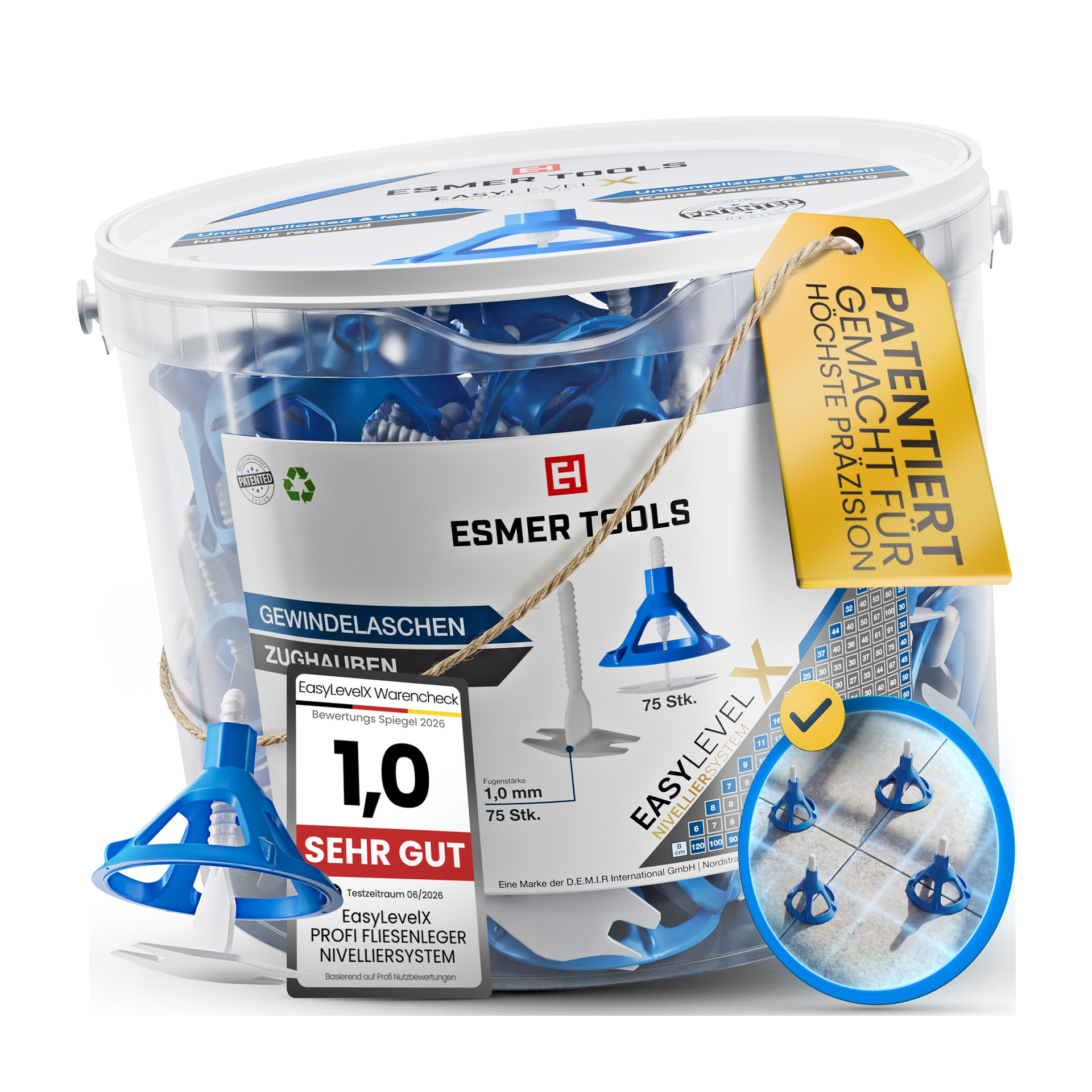 EasyLevelX Starter Set – Fliesen Nivelliersystem