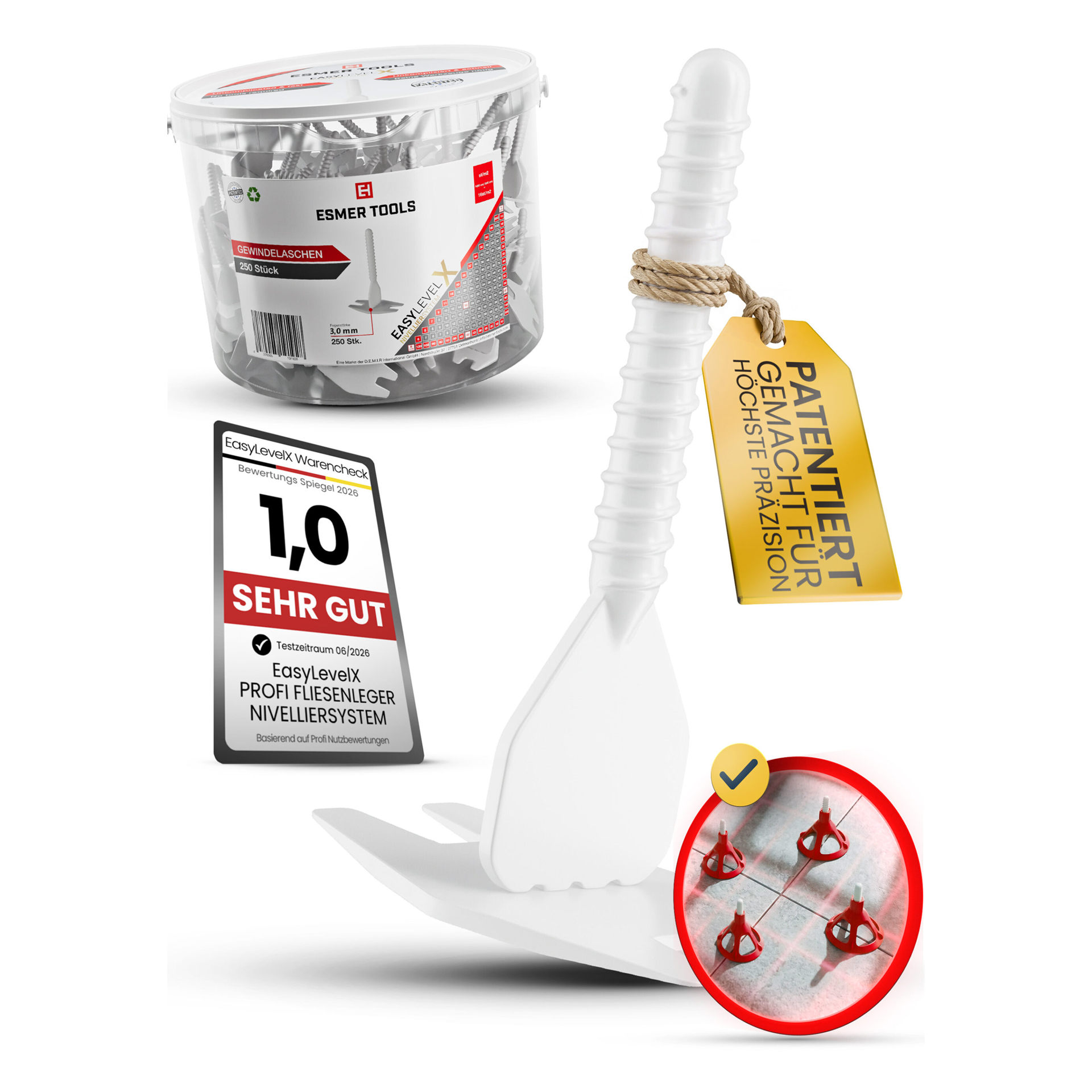 EasyLevelX Gewindelaschen